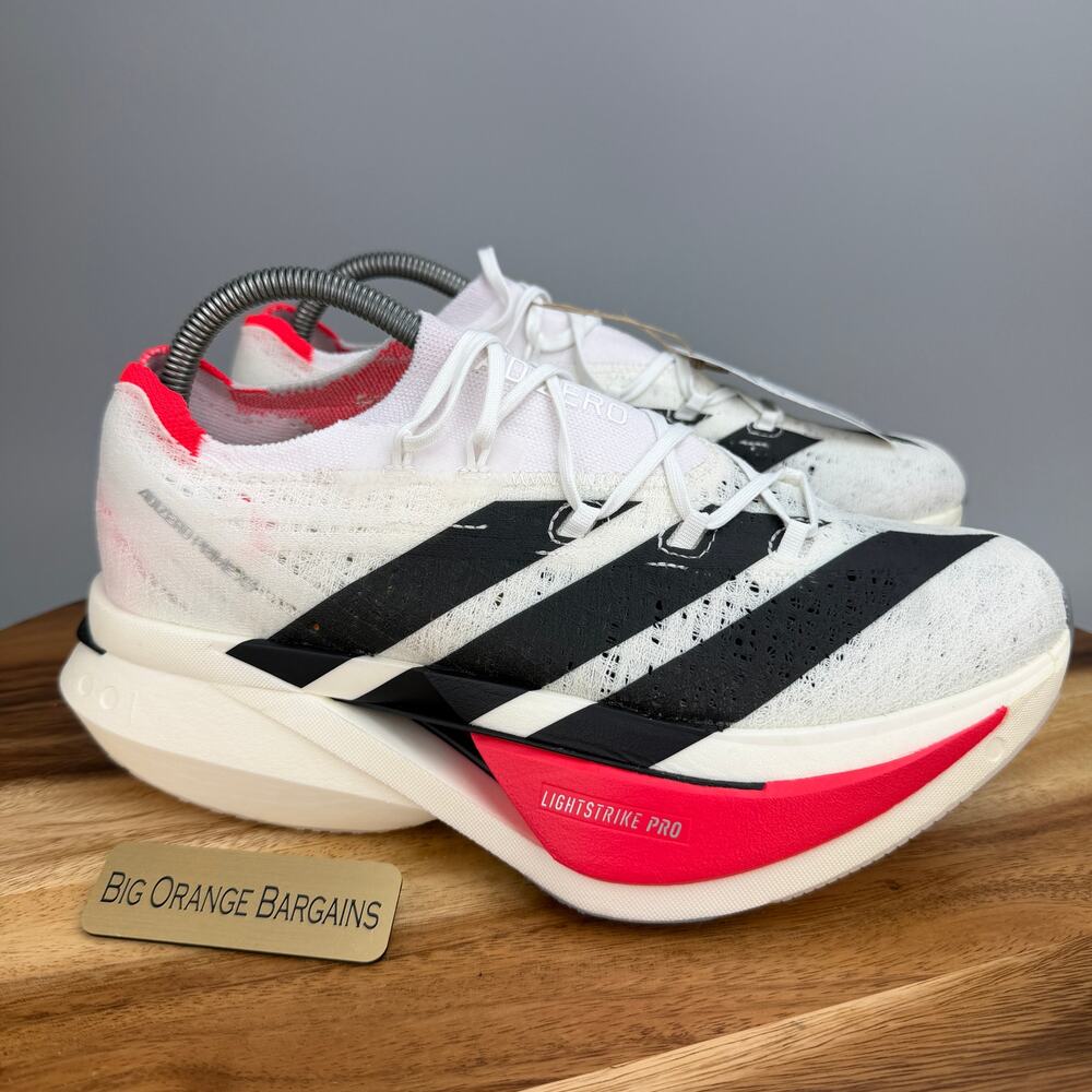 adidas Adizero Prime X3 Strung Running Shoes White Men's 9.5 NWT JR2597